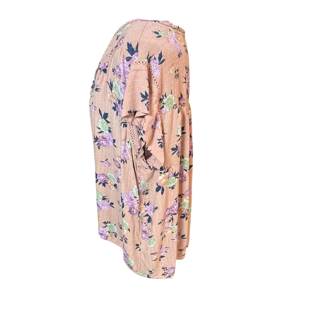 Buffalo David Bitton Floral Blouse - Orange and Pink - Picture 2 of 7